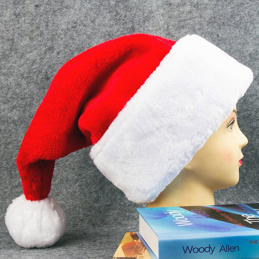 CWAH04589_THICK PLUSH SANTA HAT EXTRA LARGE CHRISTMAS CAP