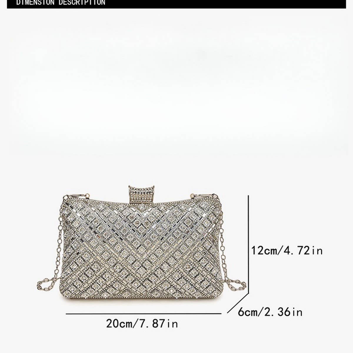 DIAMOND CLUTCH SMALL BAG CELEBRITY EVENING PARTY_CWAB3245