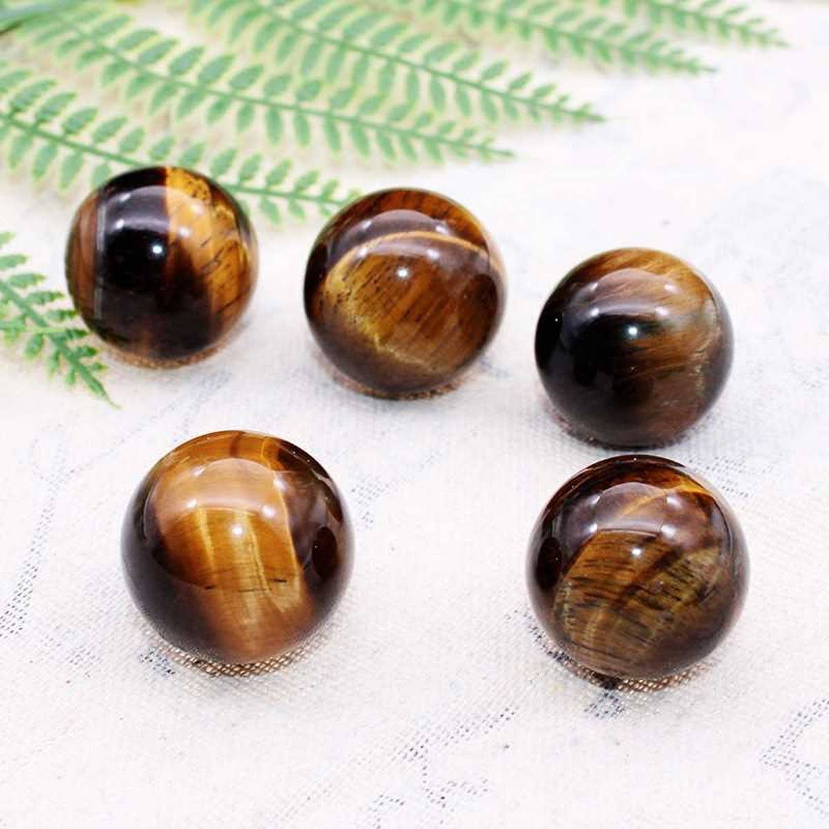 Natural Tiger Eye Crystal Ball Set