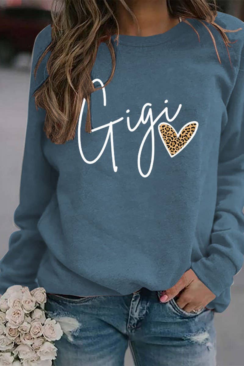 VALENTINE  LETTER PRINTED LONG SLEEVE PULLOVER_CWTSTL0968