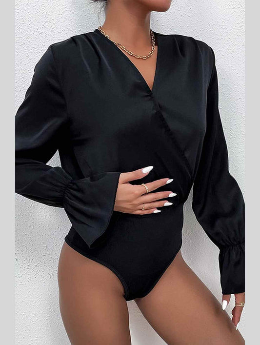 BLACK LONG SLEEVES TIGHT JUMPSUIT_CWSJS0396