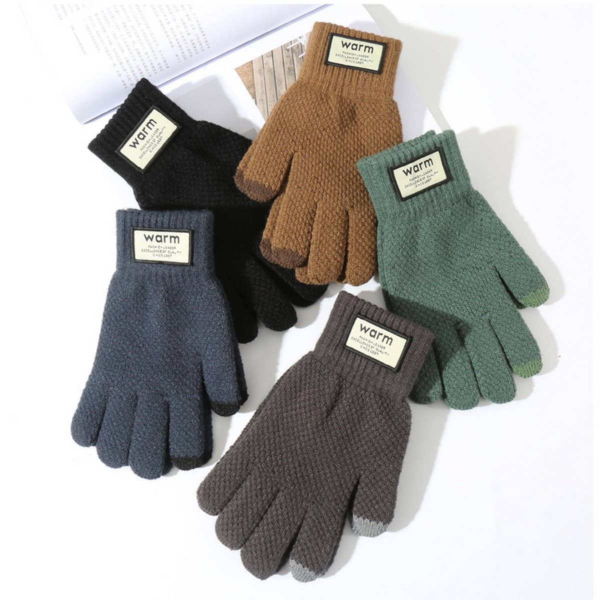 CYCLING WARM MEN'S WINDPROOF TOUCH SCREEN GLOVES_CWAG0148