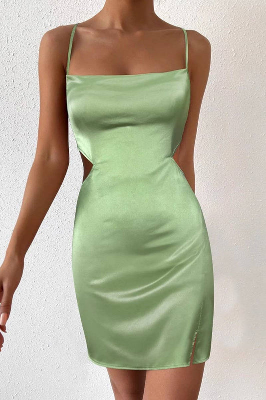 CWDHL0770_SUMMER SEXY SLIM FIT BACKLESS SUSPENDER DRESS