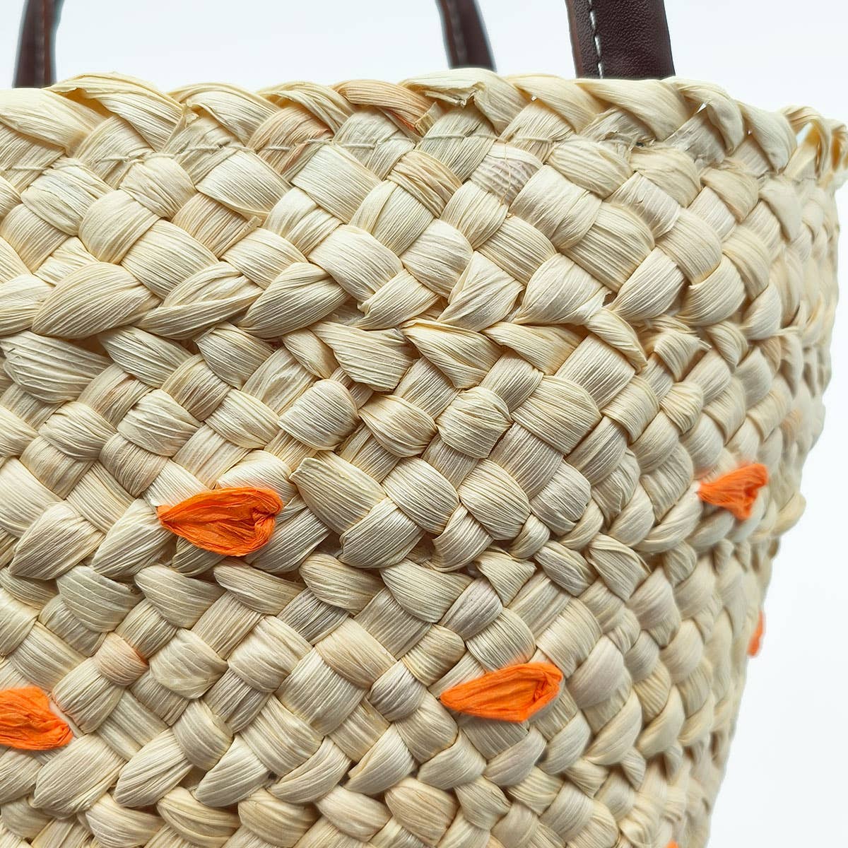 WOMEN CLUTCH RATTAN WOVEN WICKER PURSE BUCKET BAG_CWAB0820