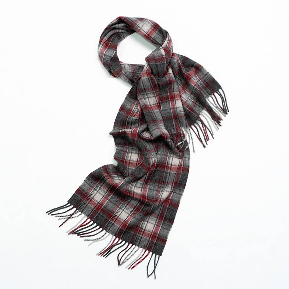 Nordic Plaid Wool Scarf ??Warm Winter Couple Wrap_CWASC2357