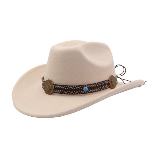 Couple Fedora Jazz Hat Western Ethnic Wool Hat_CWAH04382