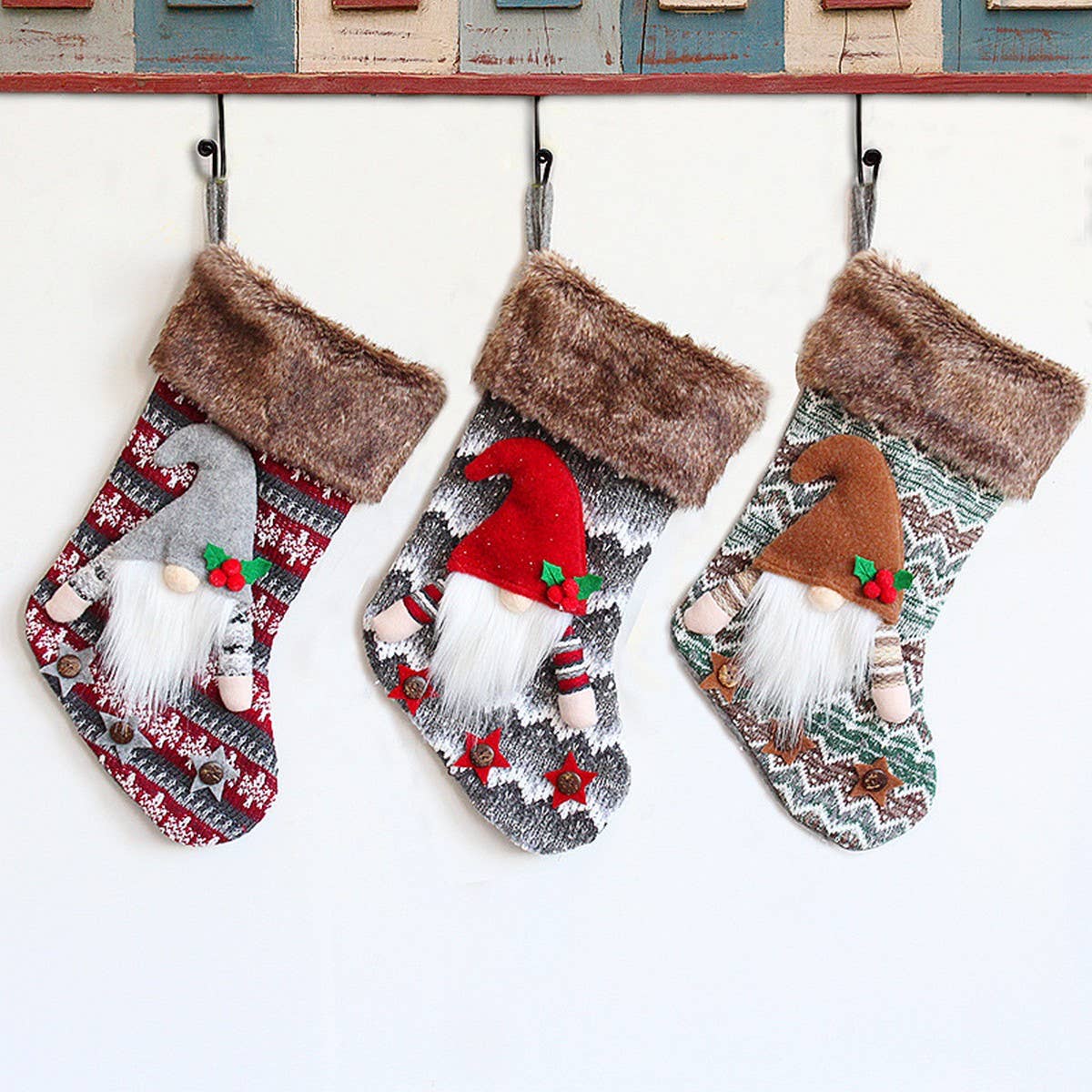 3D CHRISTMAS STOCKING FACELESS DOLL GIFT BAG_CWMS1452