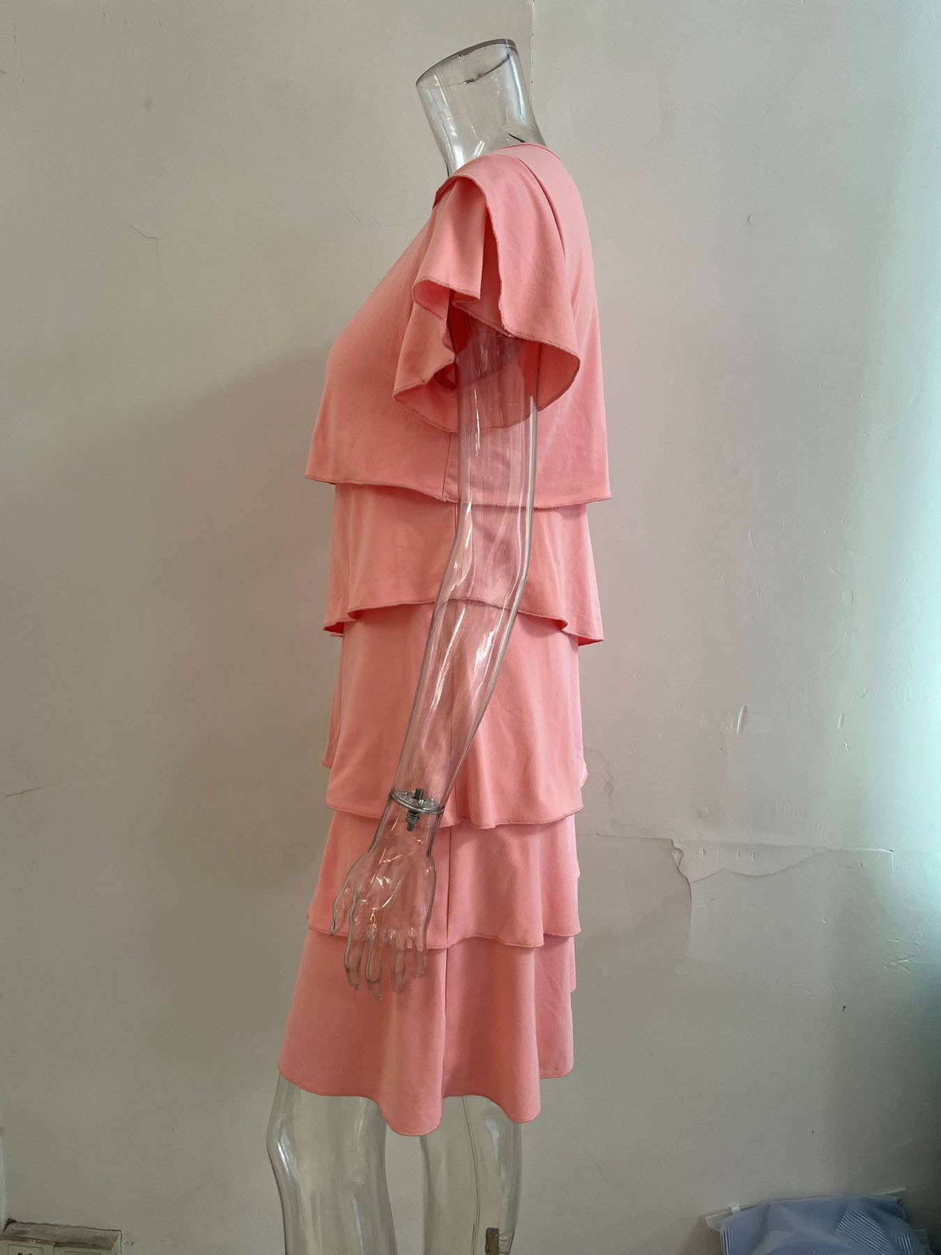 Temperament loose round neck flying sleeve dress