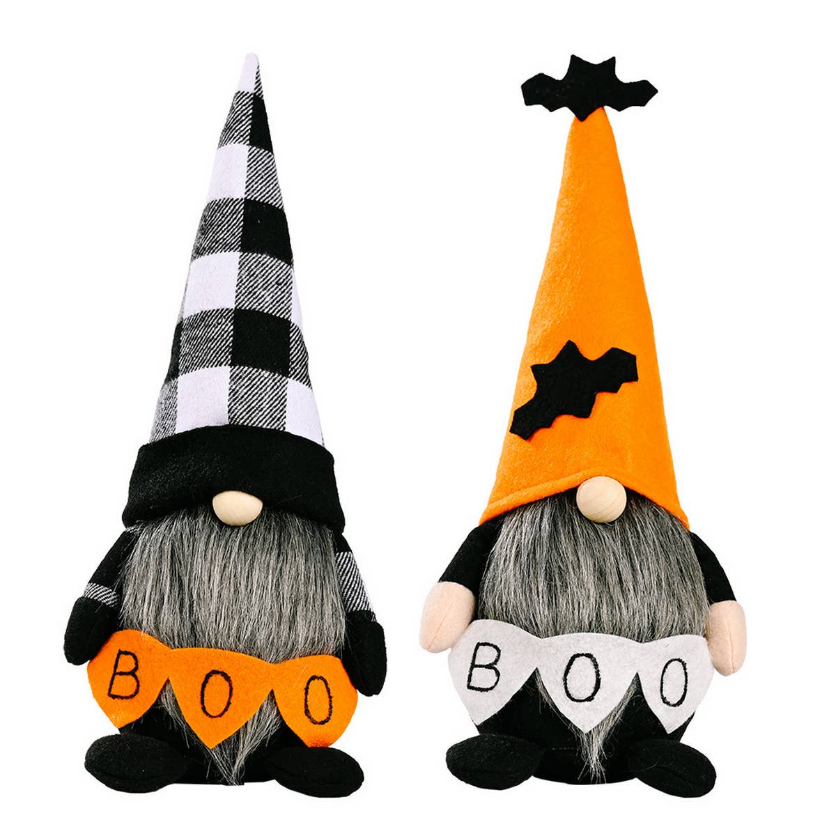 HALLOWEEN BOO DOLL PLAID HAT ORNAMENTS