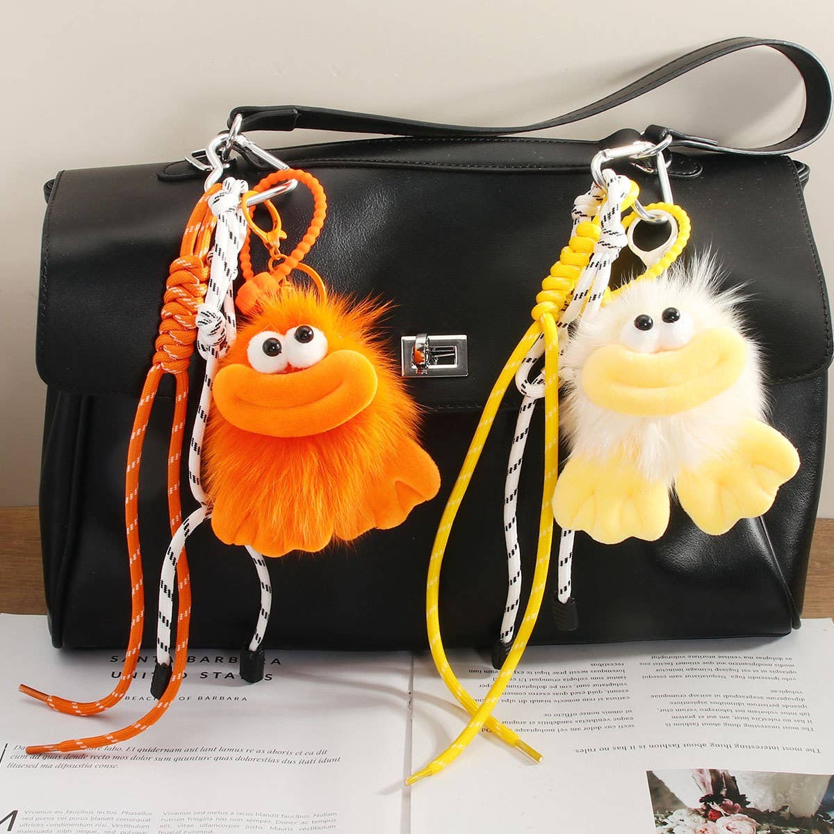 Plush Duckbill & Soot Sprite Charm Keychain_CWMM7820