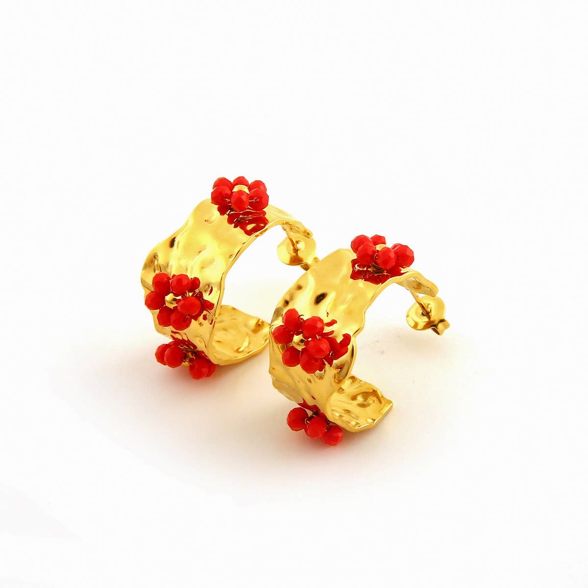 Minimalist Floral 18K Stainless Steel Earrings