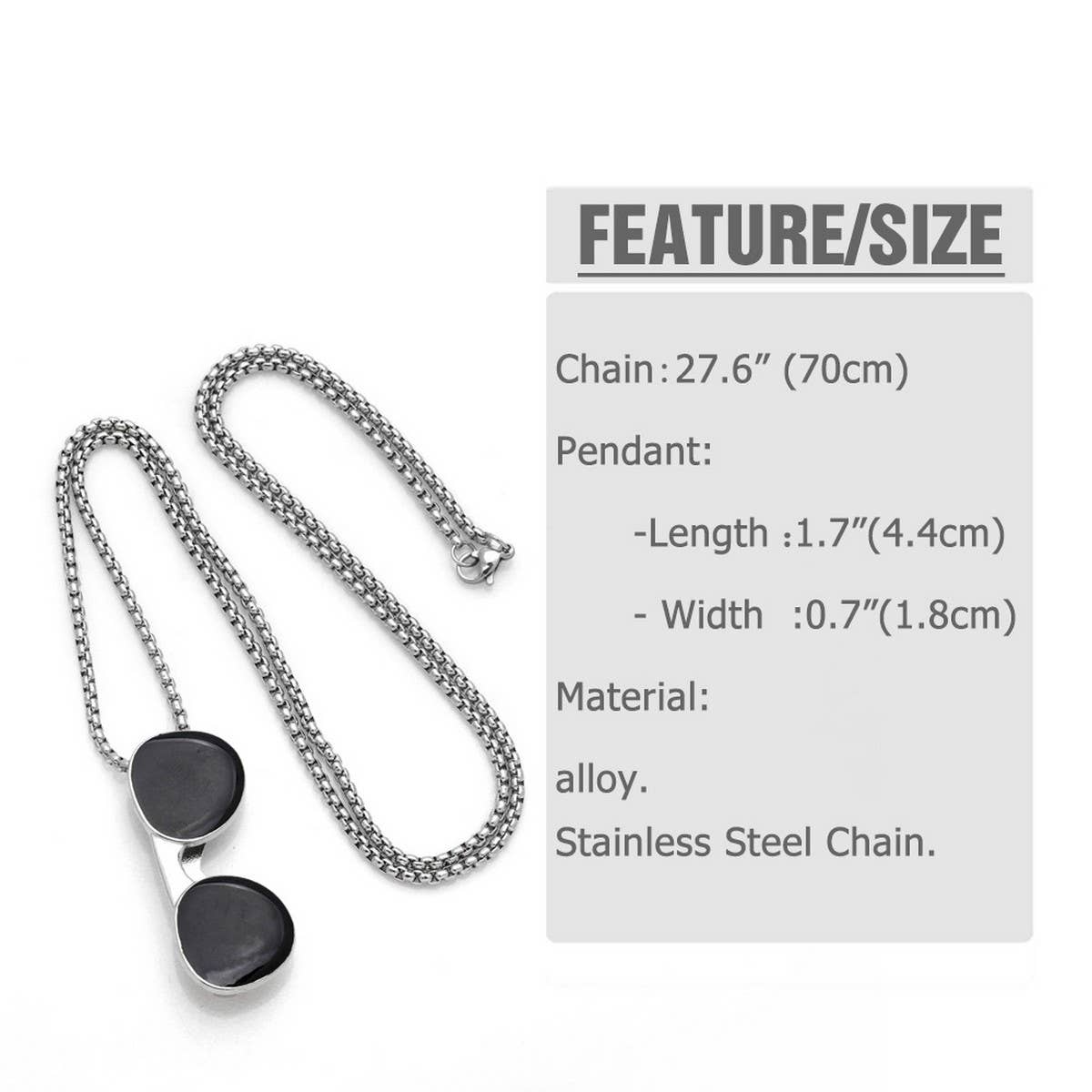 HIP HOP SUNGLASSES PENDANT NECKLACE