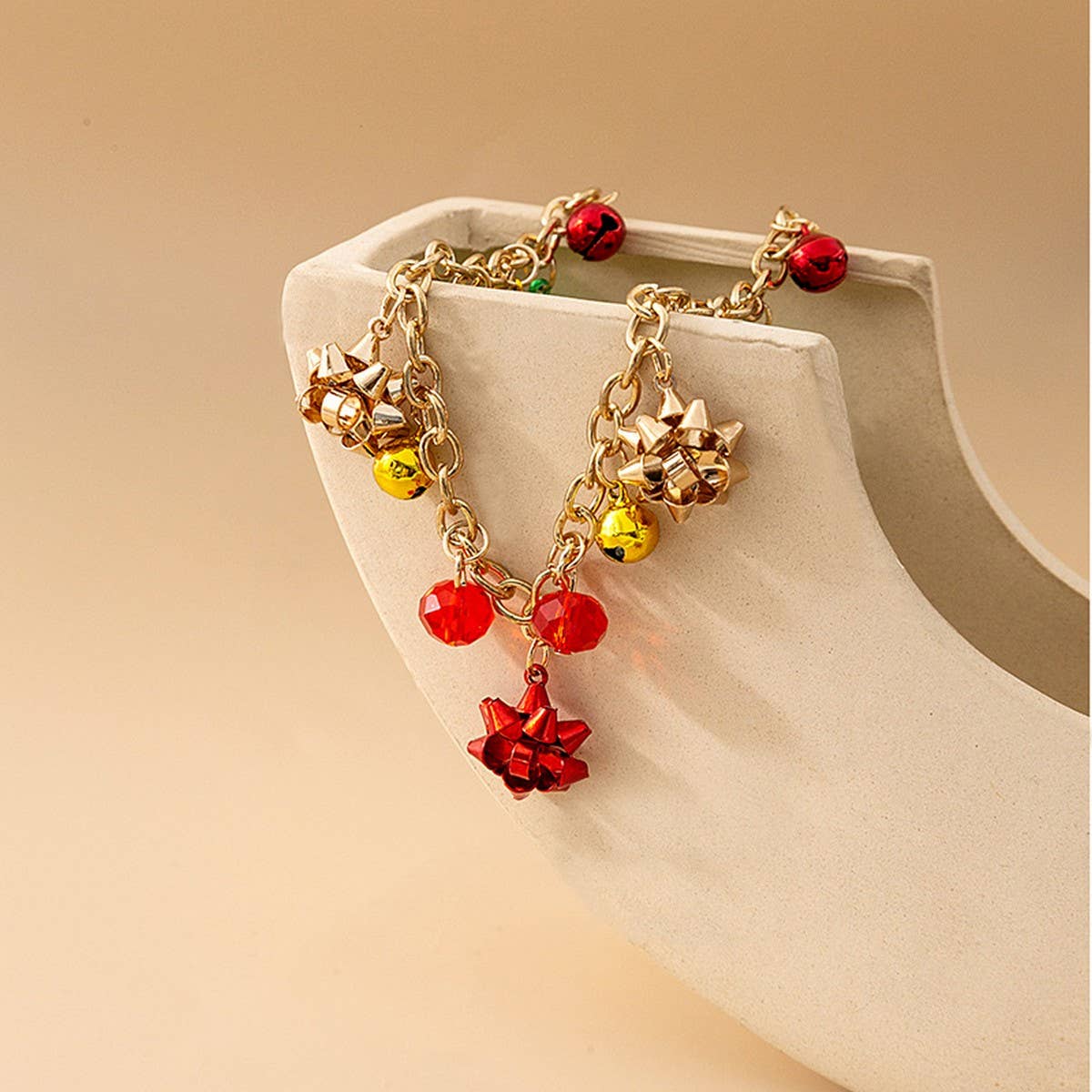 CHRISTMAS COLORFUL BELL CREATIVE NICHE NECKLACE