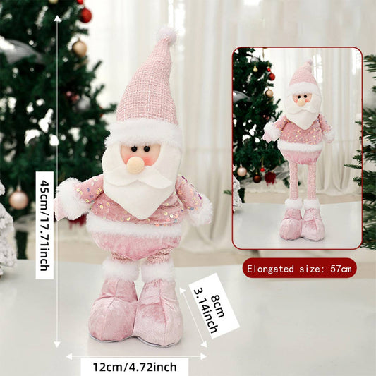 CWMM9398_RETRACTABLE PINK DOLL CHRISTMAS WINDOW DECORATION