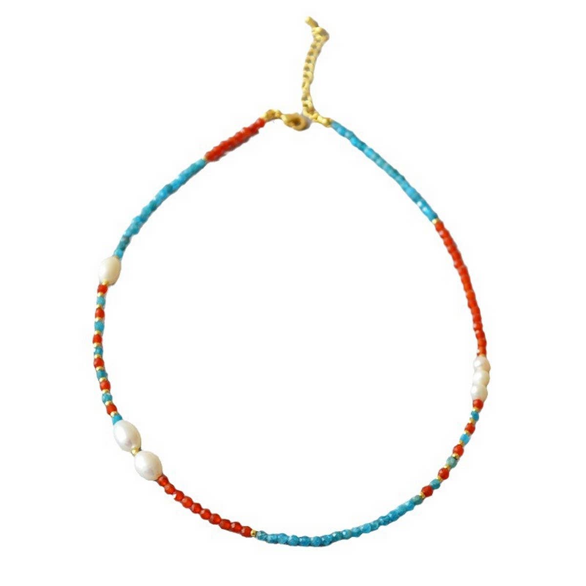 VINTAGE FRESHWATER RICE BEADED NECKLACE