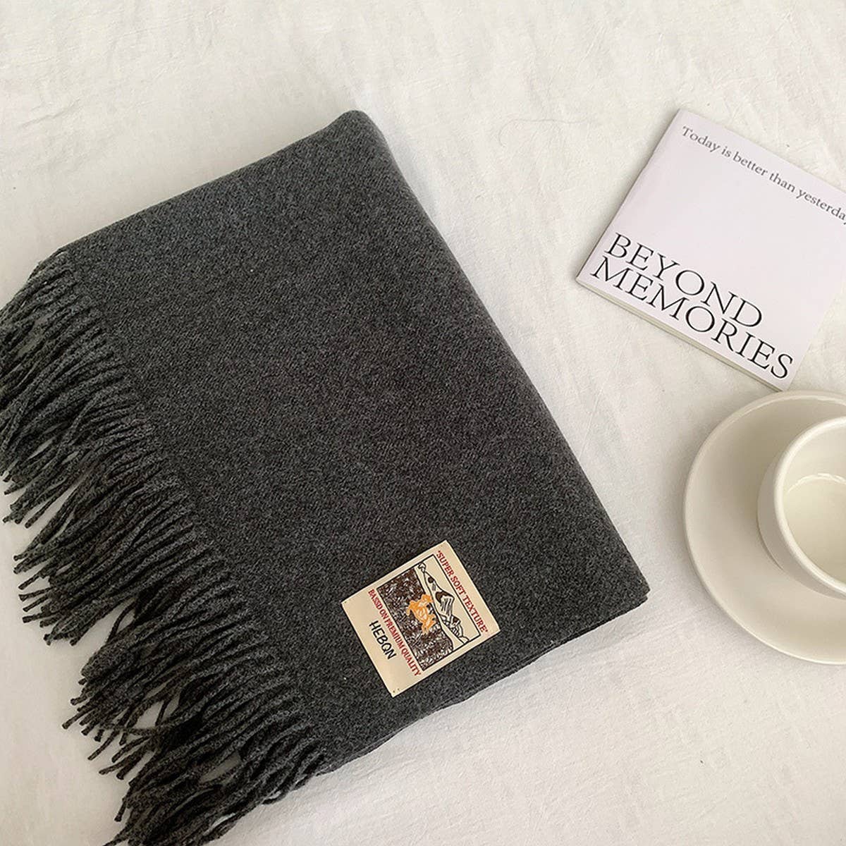 Solid Color Faux Cashmere Scarf -Winter Wrap_CWASC2303