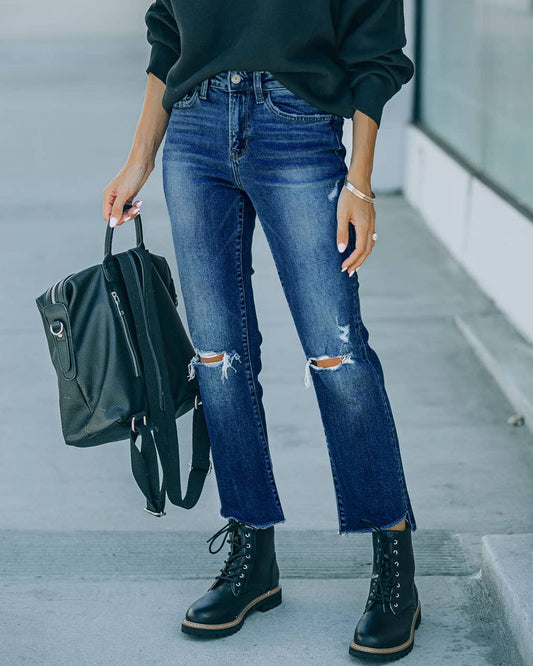 SLIM-FIT, SPLIT AND RIPPED JEANS