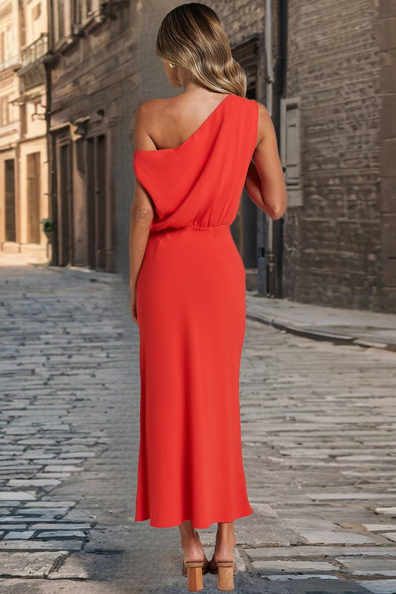 CWDMD6198_OFF SHOULDER CINCHED WAIST BODYCON DRESS