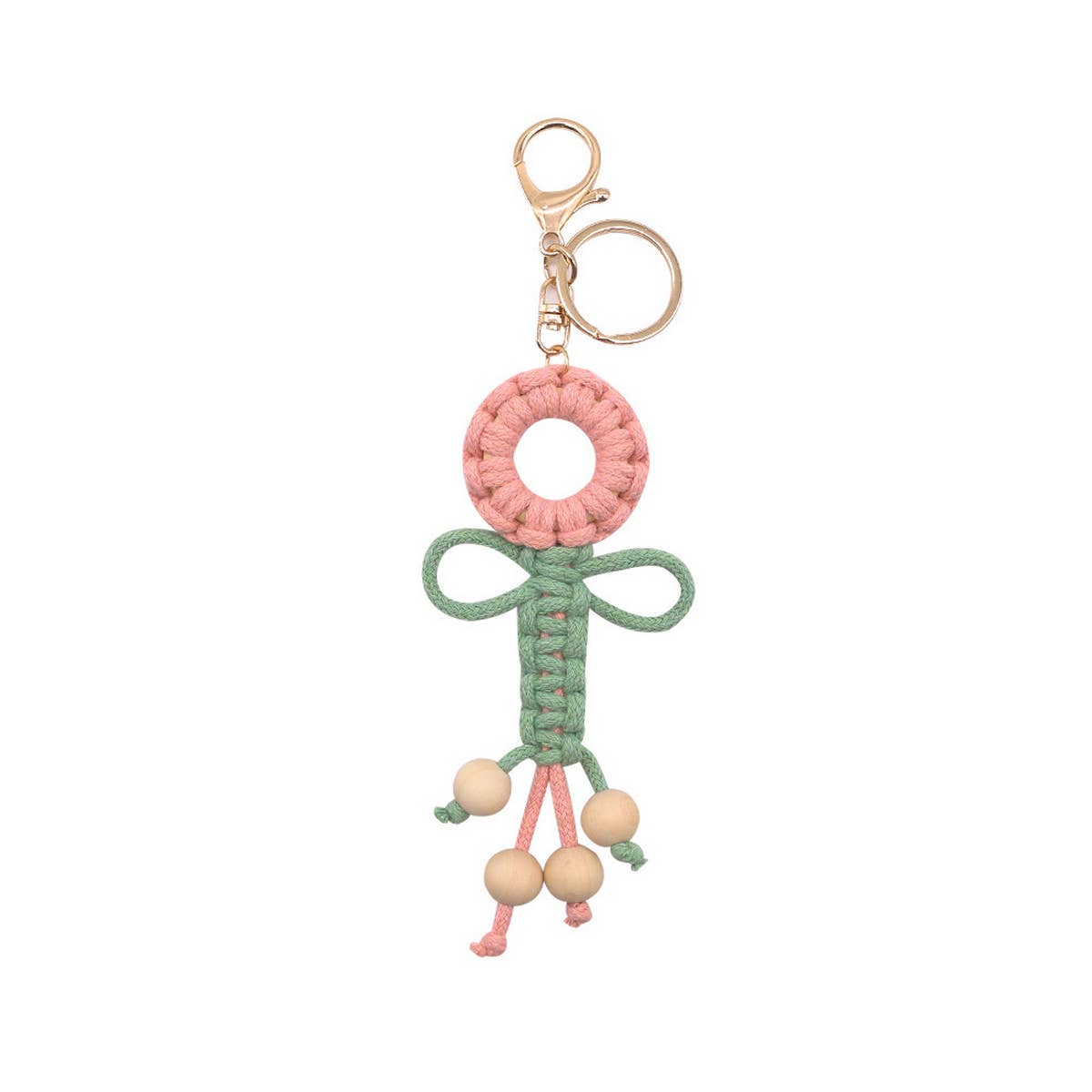 2024 HAND-WOVEN FLOWER KEYCHAIN_CWMM1571
