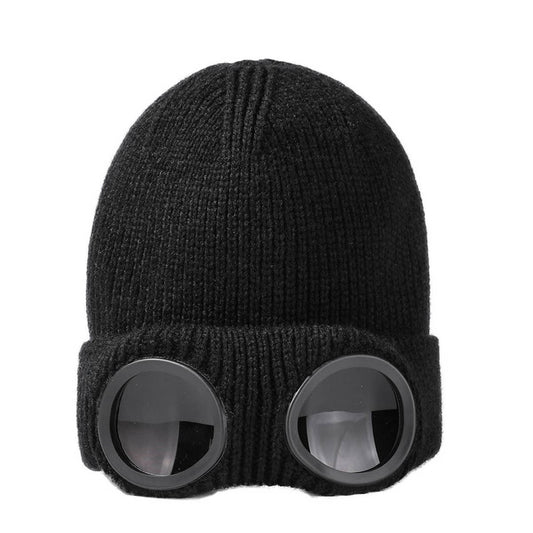 CWAH2210_WINTER WOOL SKI WINDPROOF GLASSES HAT