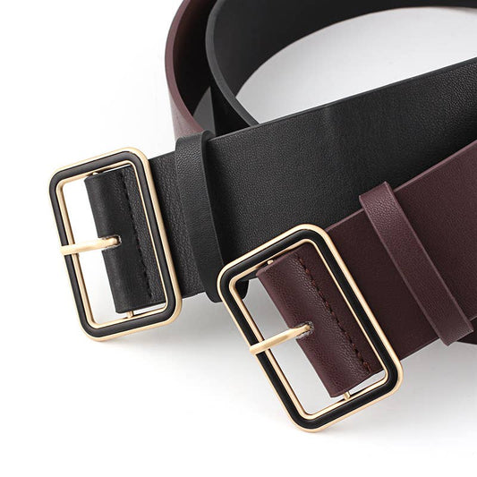 SIMPLE SQUARE BUCKLE DANDY BELT_CWABE0075