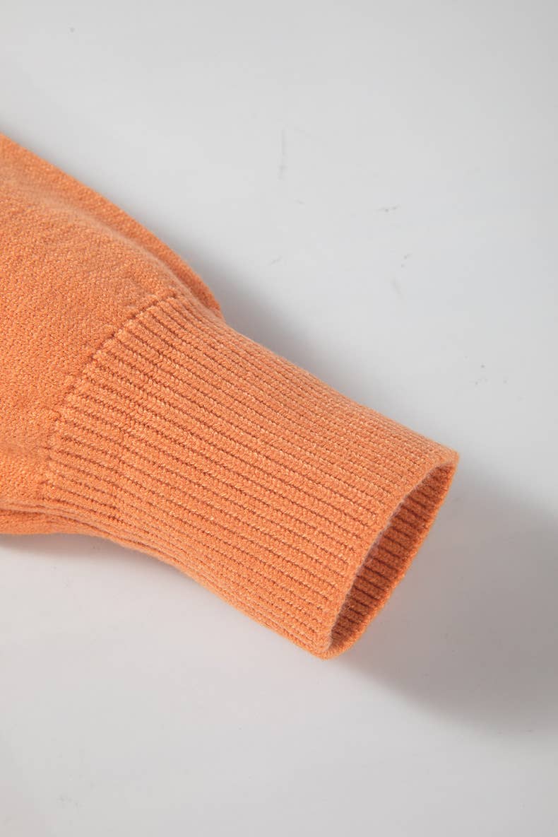 FASHION CONTRAST COLOR PATCHWORK CREWNECK SWEATER