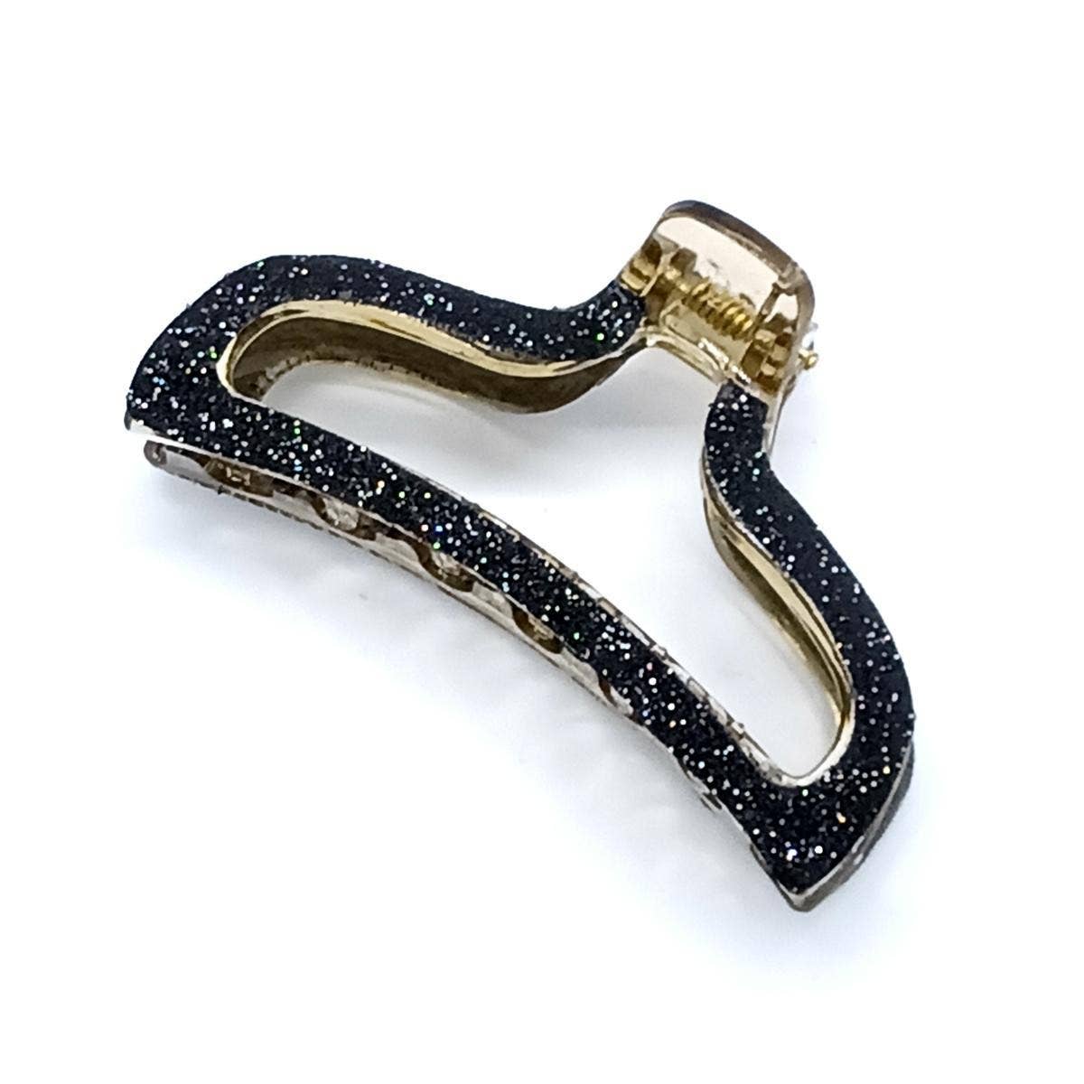 Pink Glitter Shine Hair Claw Clip_CWAHA6372