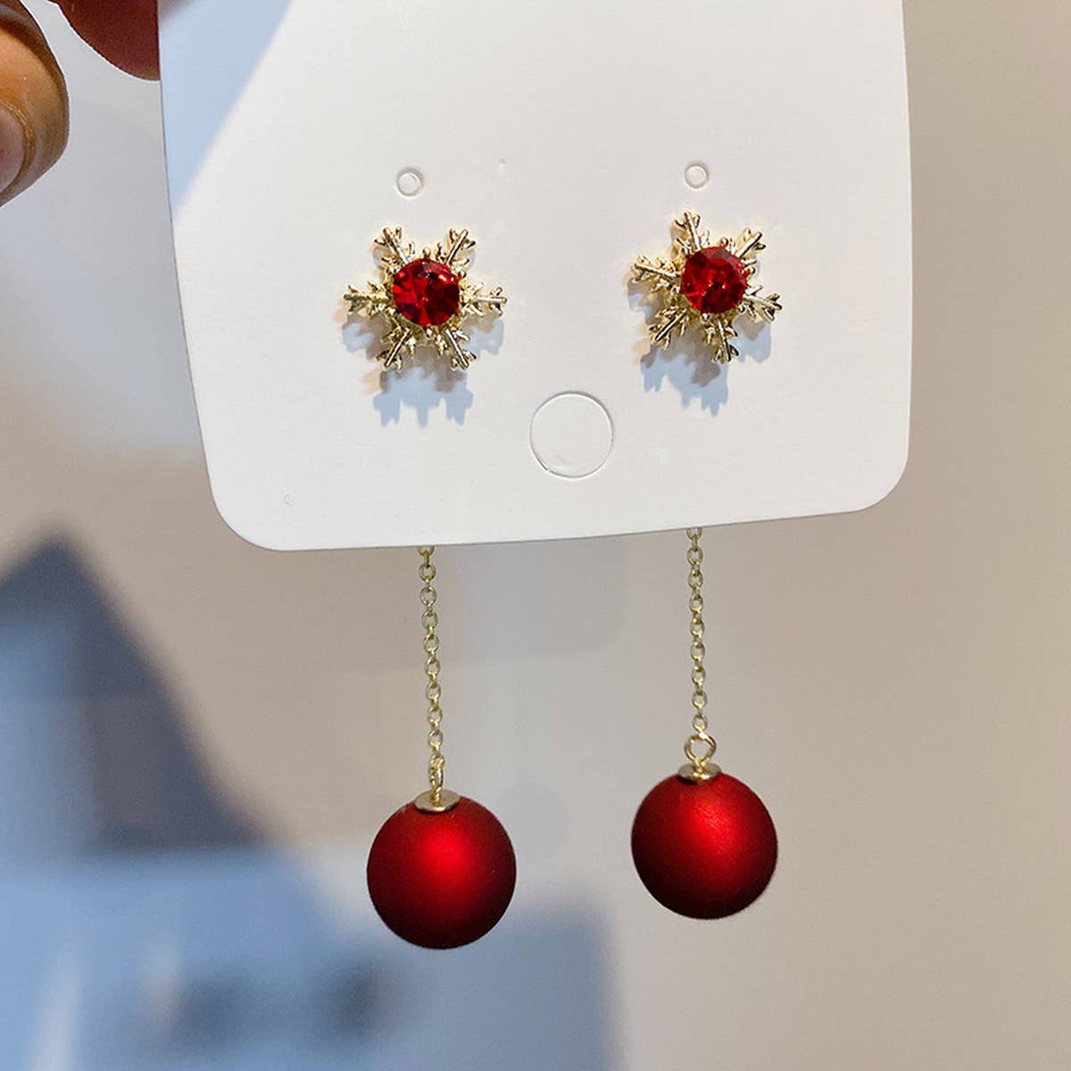 CHRISTMAS BOW RED SERIES EARRINGS