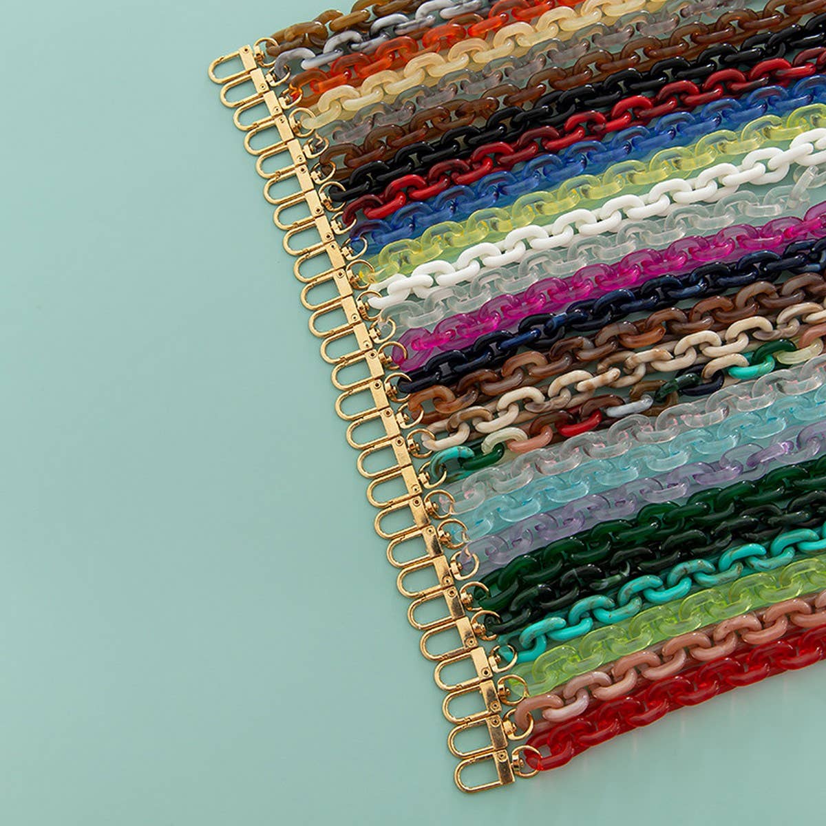 47.24" Jelly Crystal Clear Chain Bags Strap_CWMM5069