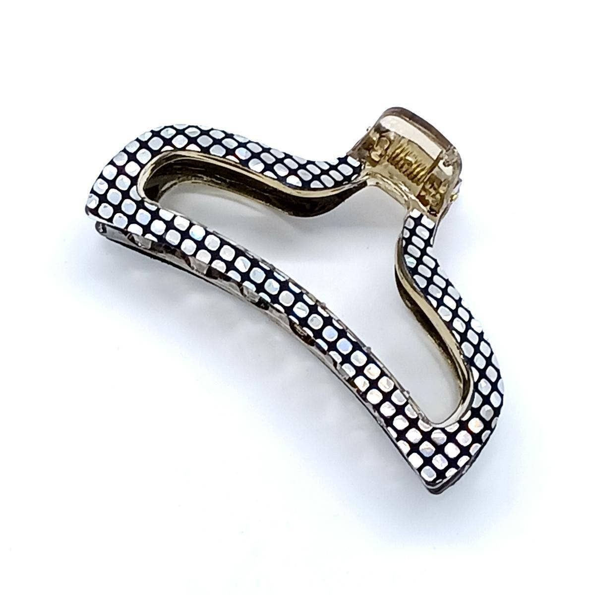 Pink Glitter Shine Hair Claw Clip_CWAHA6372