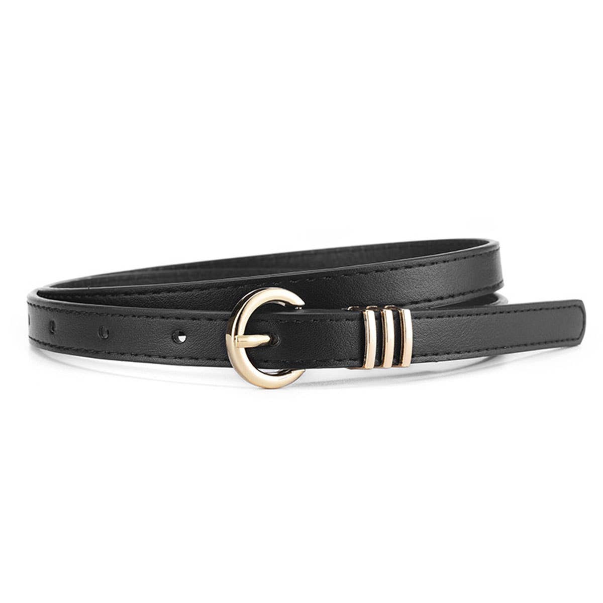 Fashionable retro and simple faux leather belt