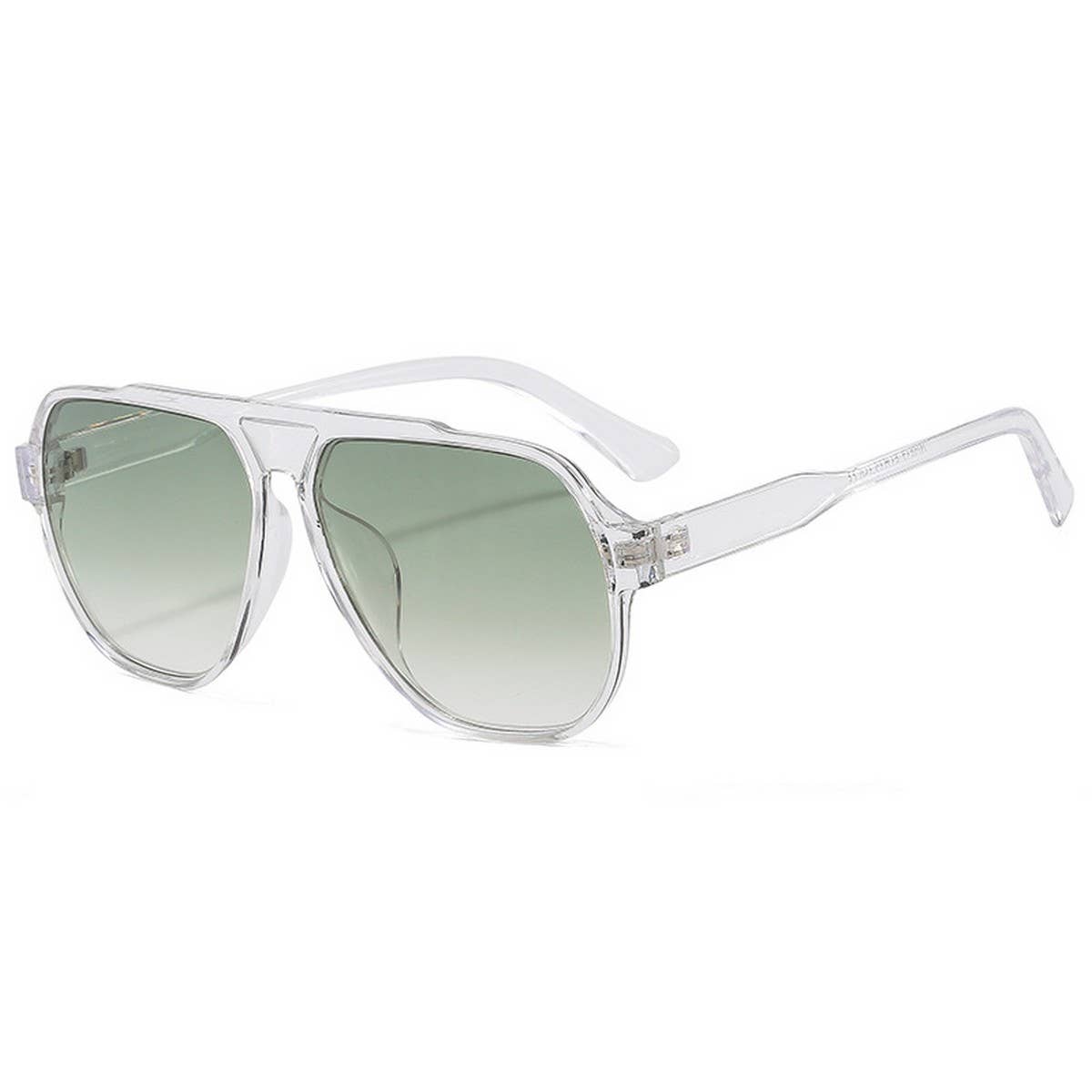Modern Flat-Top Oversized Ocean Lens Sunglasses