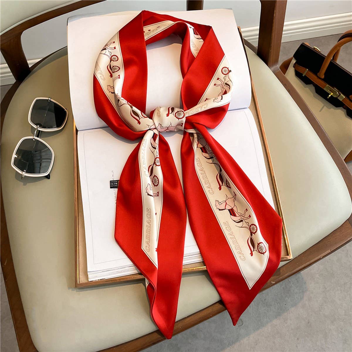 THIN FASHIONABLE VERSATILE SILK HEAD SCARF