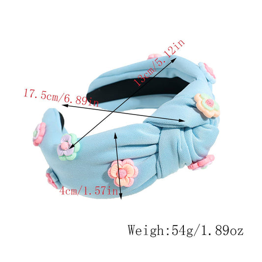 FRESH FLOWER WIDE KNOTTED HEADBAND