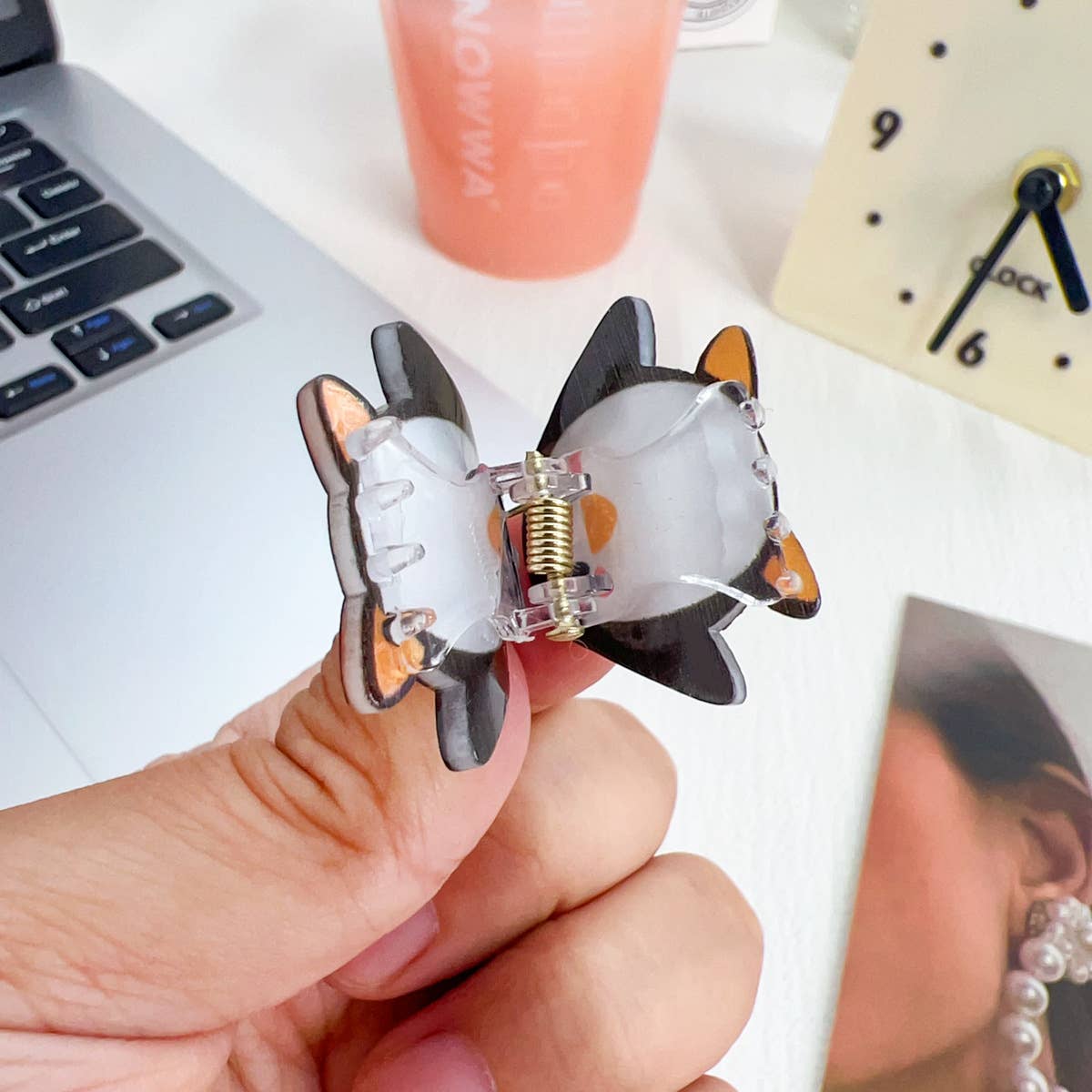 Q-version acrylic animal children's hair clips