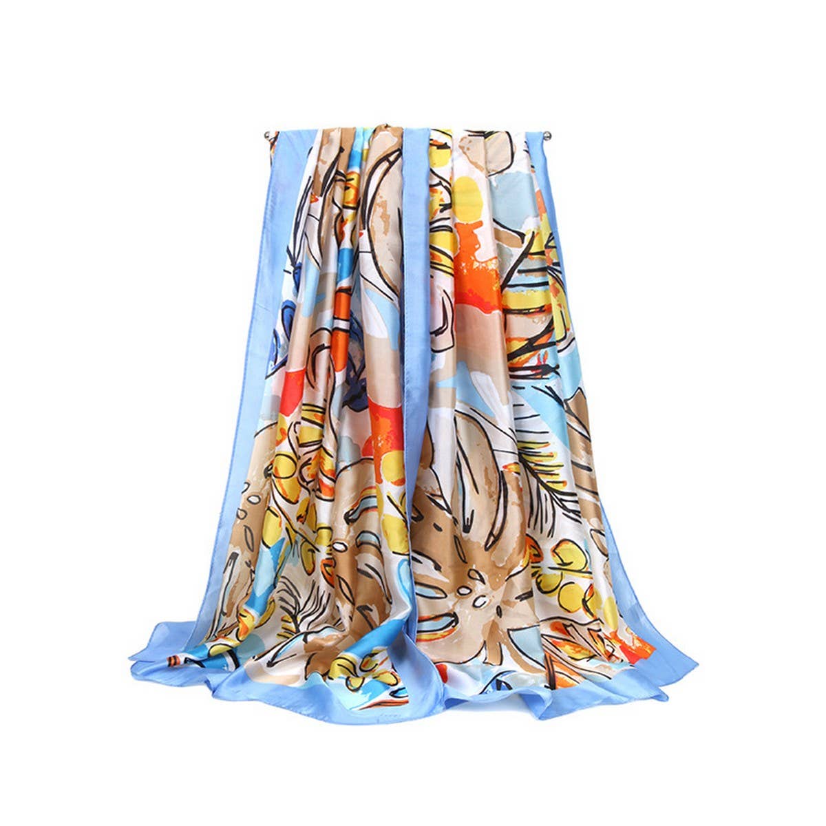 Banana Leaf Scarf - Summer Beach Wrap Shawl_CWASC0671