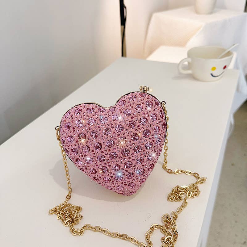 Fashionable rhinestone chic single-shoulder bag