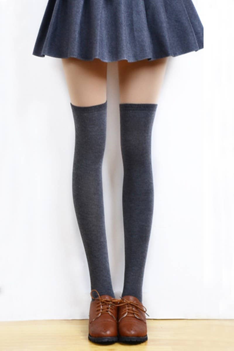 SIMPLE WOMEN'S COTTON LONG SOCKS_CWMS117