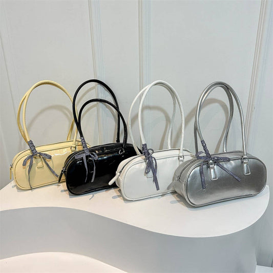 FASHION BUTTERFLY SIMPLE SOLID COLOR KNOT HANDBAG_CWAB3308