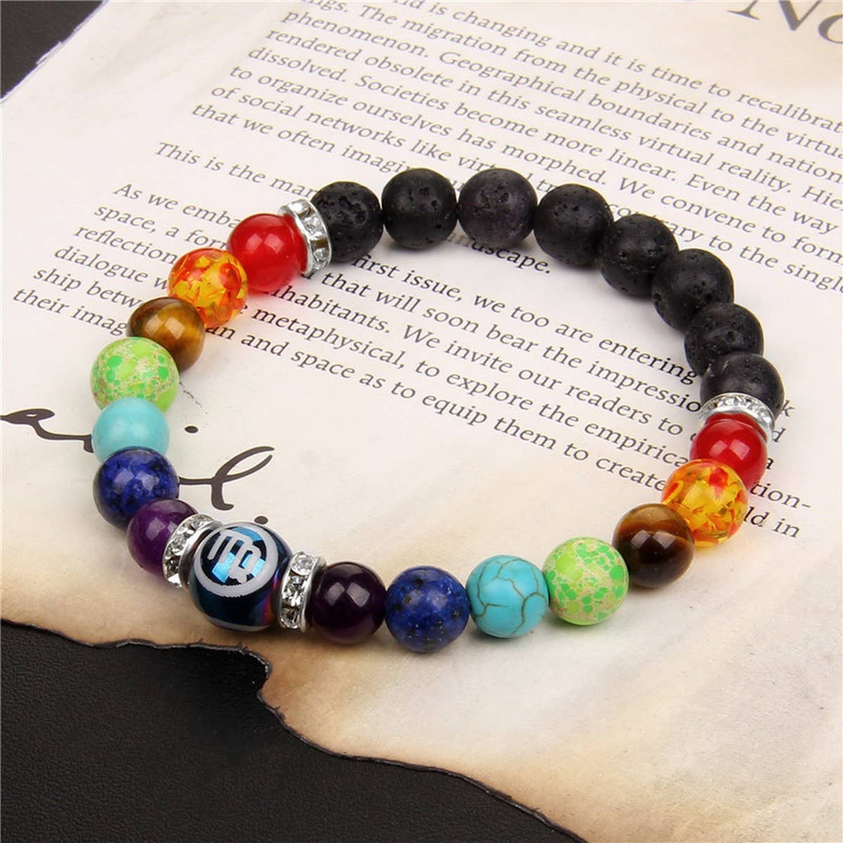 CWAJE3877_TWELVE CONSTELLATIONS COLORFUL BEADS BRACELET