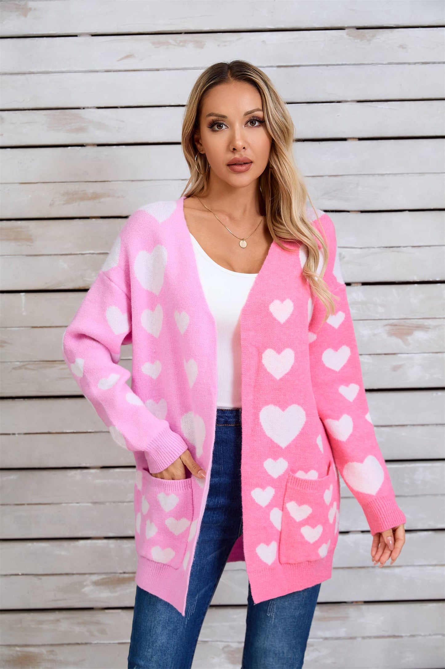 VALENTINE'S DAY LONG CARDIGAN LOVE SWEATER