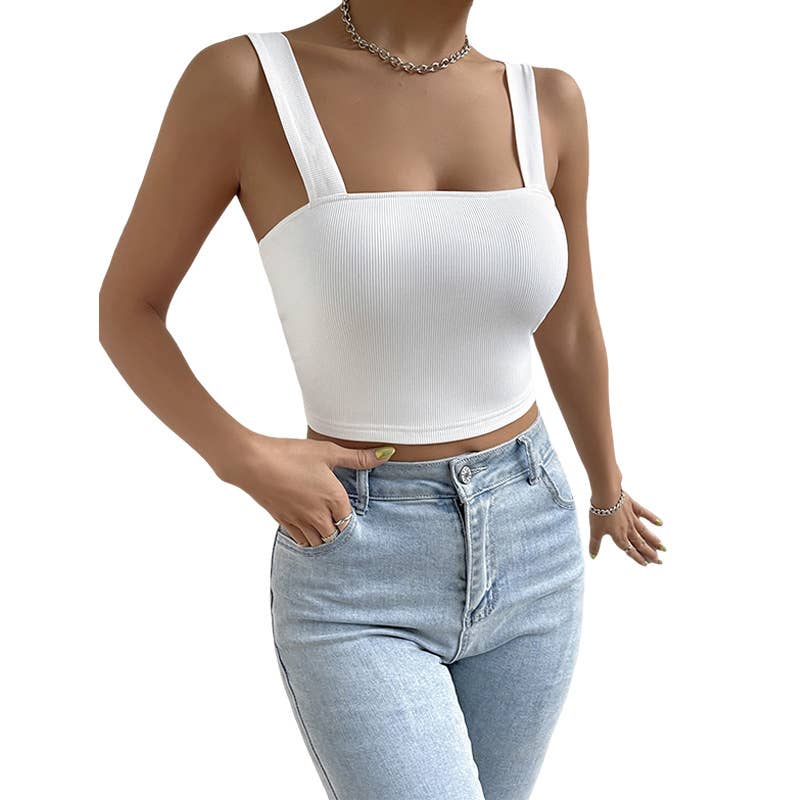 Sleeveless short halter sexy slim-fit halter top
