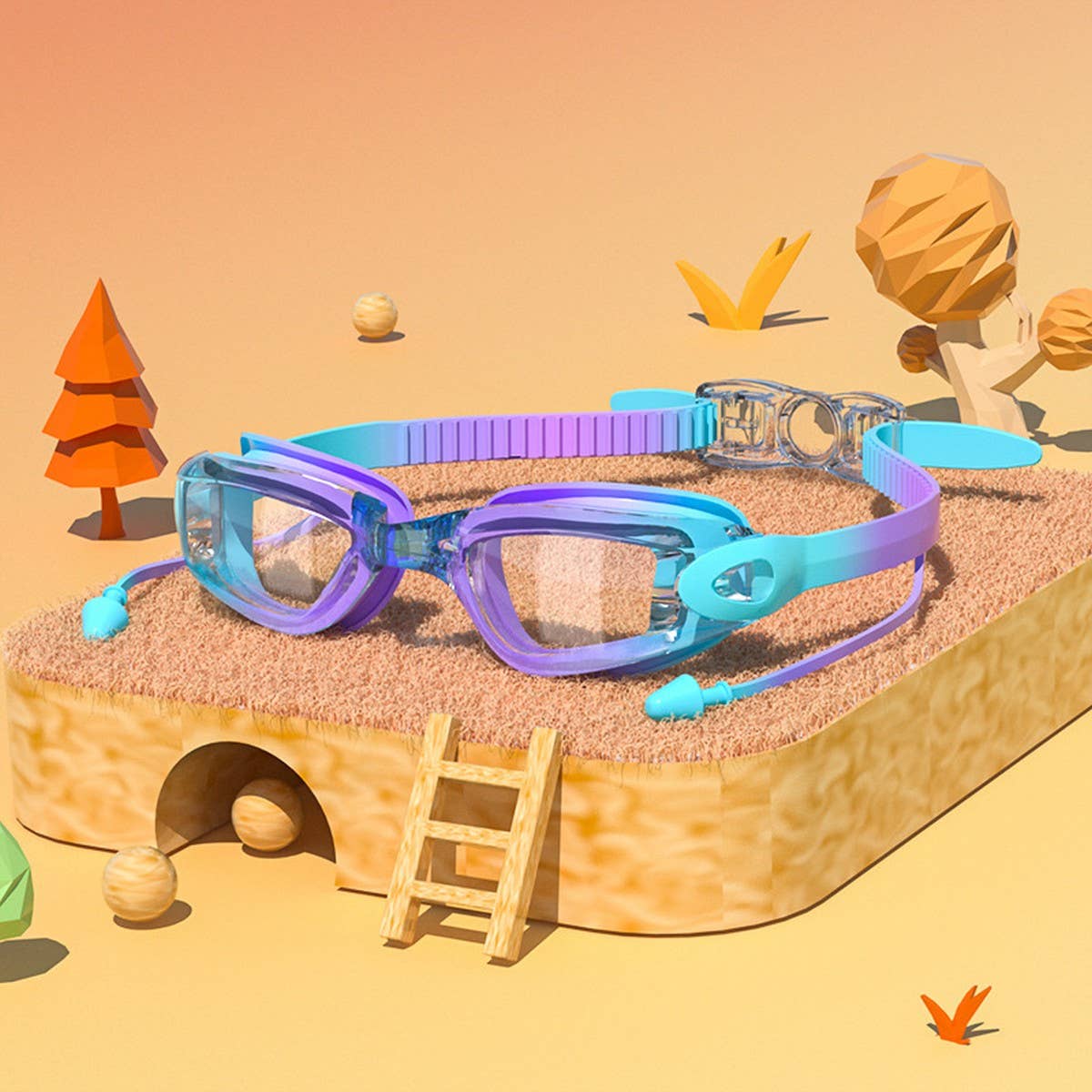 Kids Mirrored Swim Goggles ? HD Anti-Fog & Cute