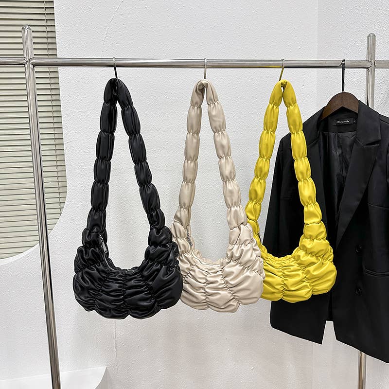Cloud bag pleated underarm bag sponge bag