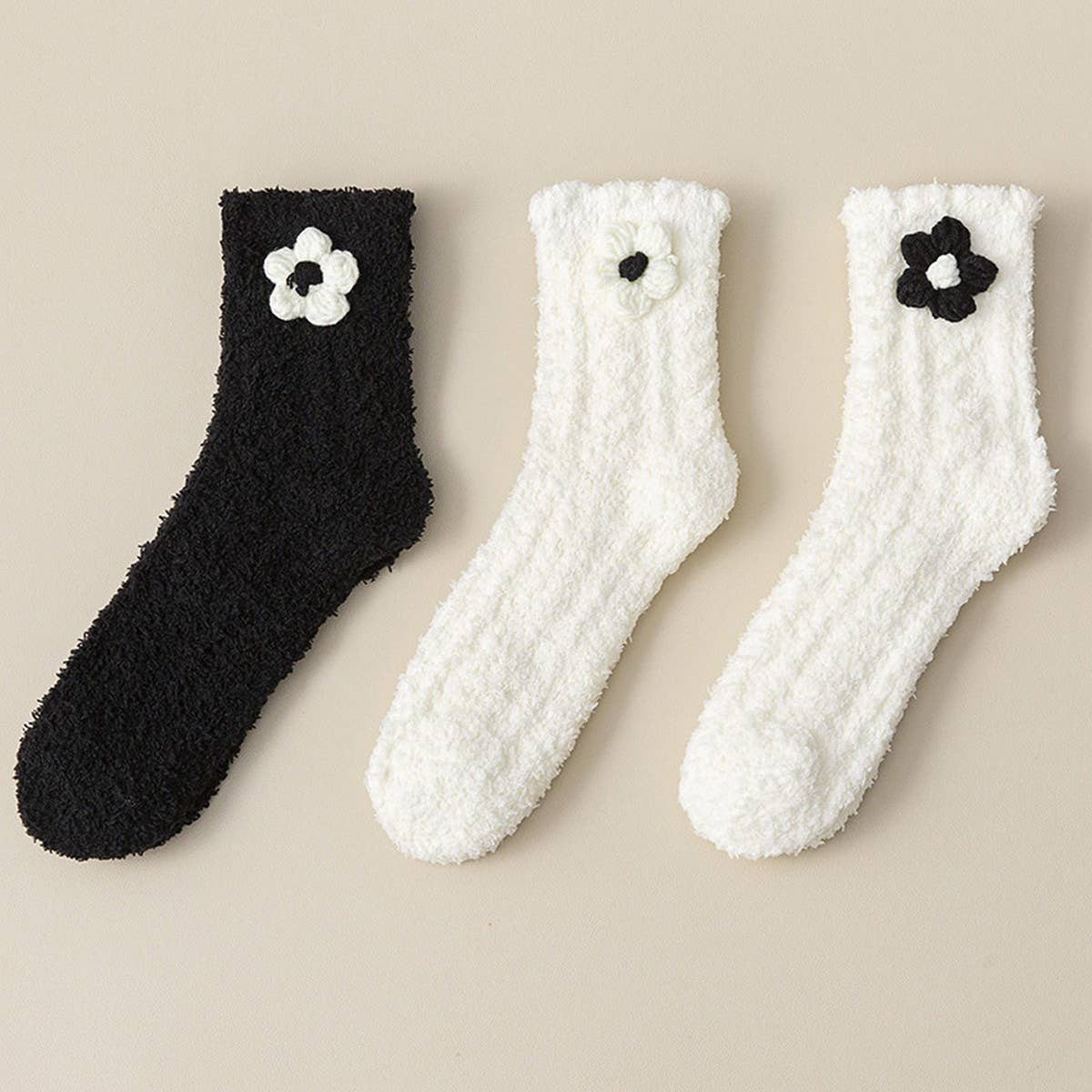 AUTUMN AND WINTER FLOWER CUTE WARM SLEEPING SOCKS_CWMS1072