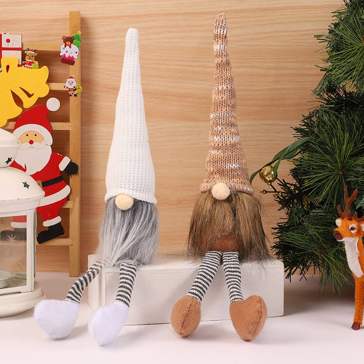 CHRISTMAS DECORATIONS FACELESS DOLL FIGURINE