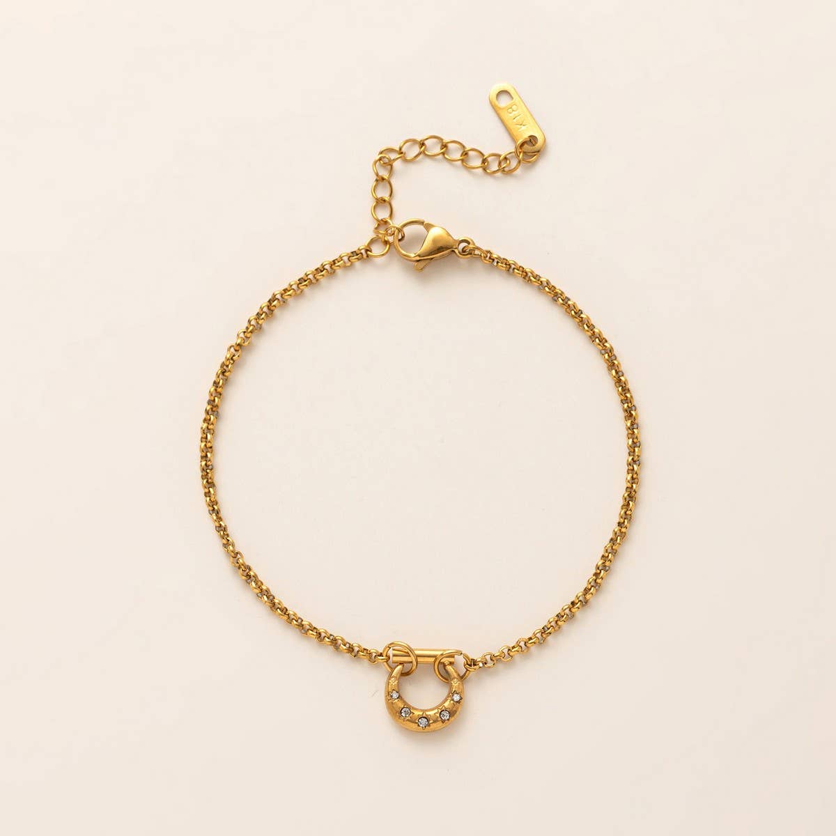 Stainless steel heart necklace with zirconium_CWMM5710