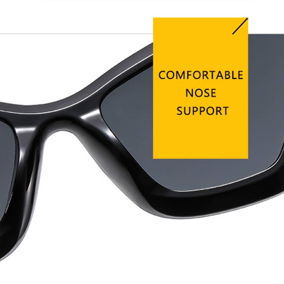 UV PROTECTION LARGE FRAME CAT EYE SUNGLASSES