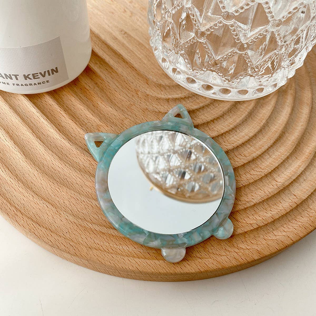 Cute Animal Acetate Mini Makeup Mirror, Portable