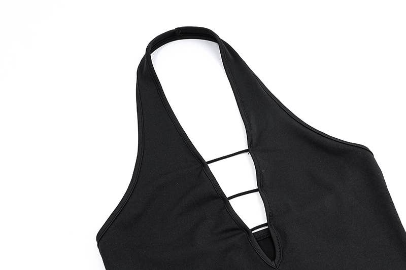 Trendy Backless Deep V Slim Fit Sleeveless Top